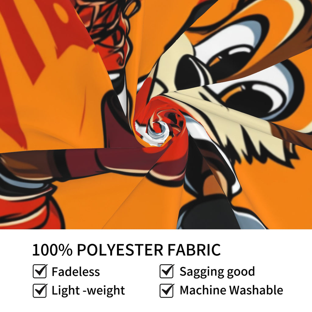Energetic Soccer Fox Cartoon Wall Tapestry – Kids Sports Room Decor 73×95cm